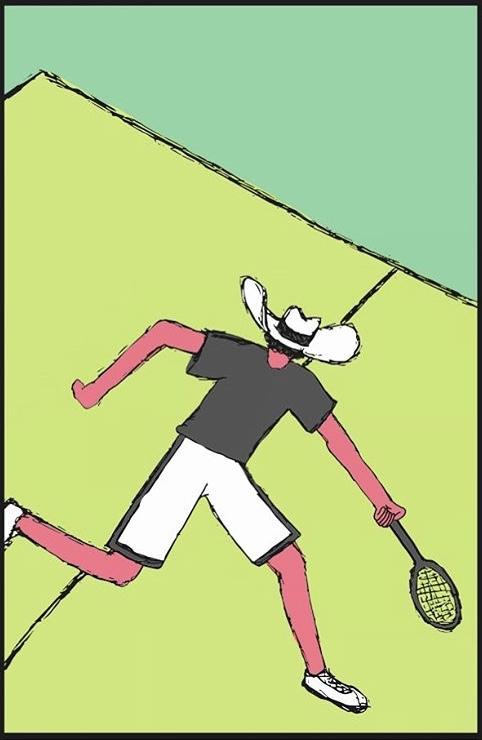 Tableau Roland Jakman - Cowboy - Tennis